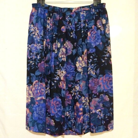 liberty Dresses & Skirts - Vintage Liberty Wool Floral Skirt L/XL Cottagecore Dark Academia Made in England